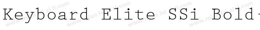 Keyboard Elite SSi Bold字体转换
